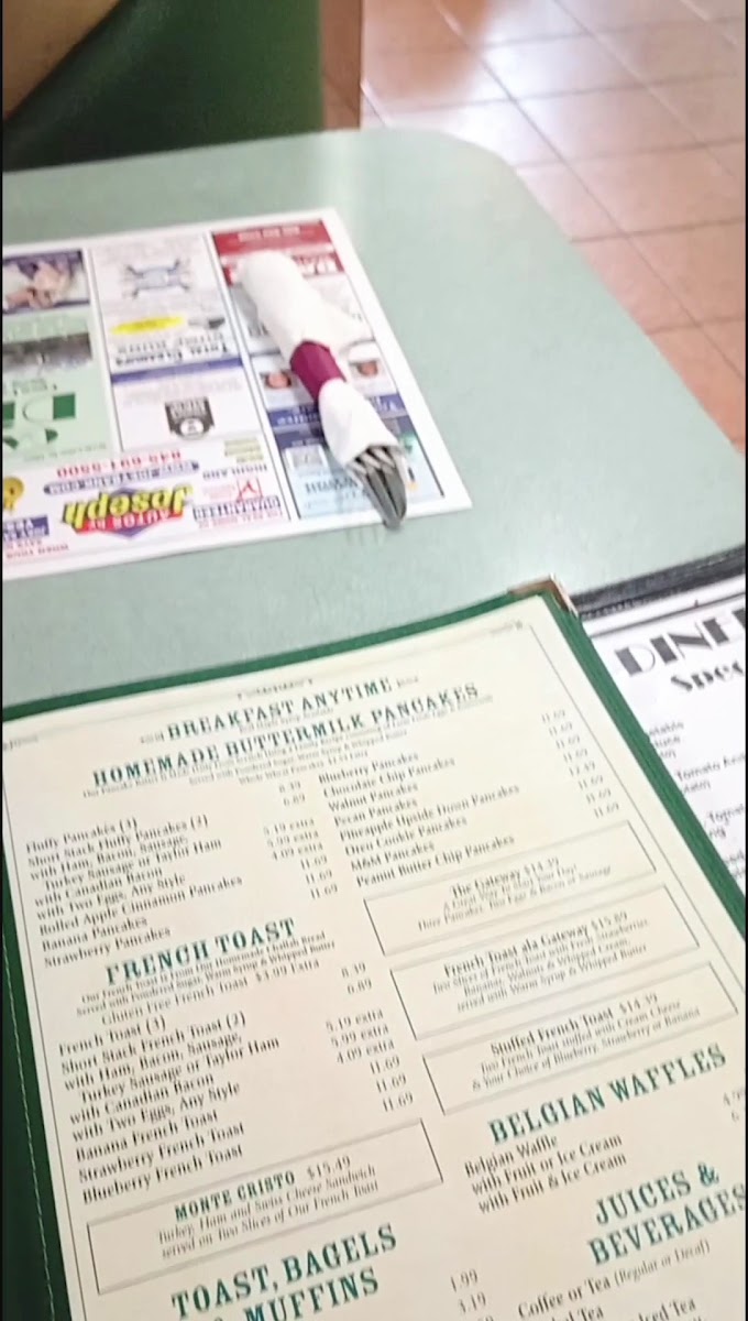 Gateway Diner Menu - Image 1